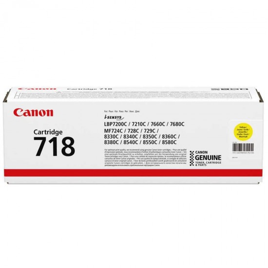 Canon CRG-718/2659B002 Orijinal Toner - Y