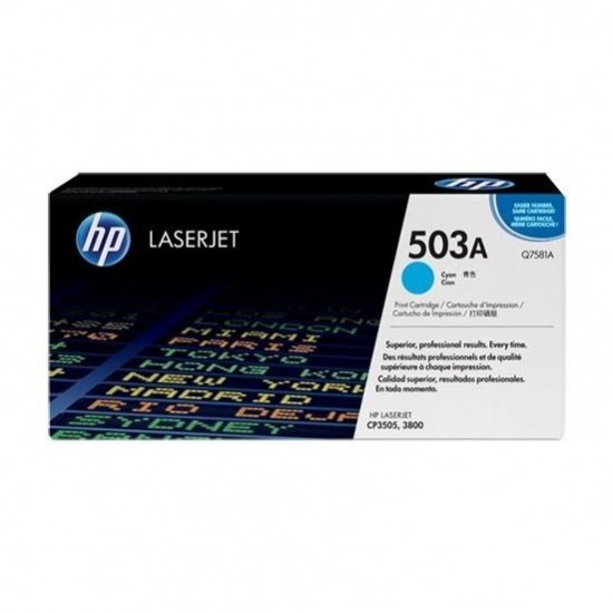 Hp 503A-Q7581 CP3505 / 3800 Orijinal Toner Mavi