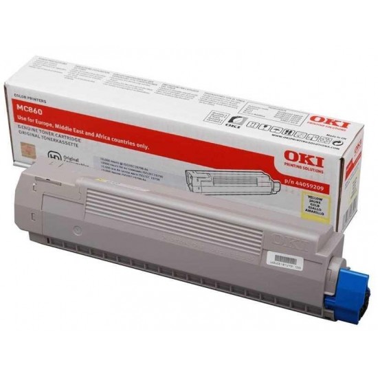 Oki MC860-44059225 Sarı Orijinal Toner