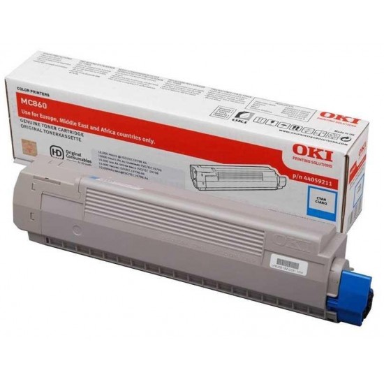 Oki MC860-44059227 Mavi Orijinal Toner